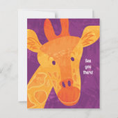 Adorable Giraffe Party Einladung mit Umschlag (Rückseite)