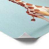 Adorable Giraffe - Safari Kinderzimmer Poster (Ecke)