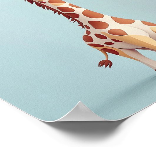 Adorable Giraffe - Safari Kinderzimmer Poster (Ecke)