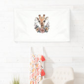 Adorable Giraffe umgeben von Blume _6 Banner (Insitu)