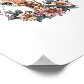 Adorable Giraffe umgeben von Blume _6 Poster (Ecke)