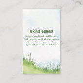 Adorable Girl Bär "Bücher statt Karten" Begleitkarte (Rückseite)