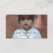 Adorable Girl, Children's Clothing Store Visitenkarte (Vorderseite)