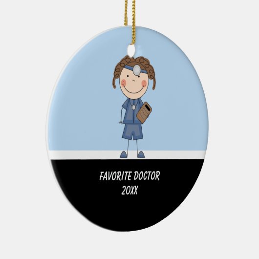 Adorable Girl Doctor Keramikornament (Rechts)