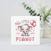 Adorable Girl Little Peanut  Einladung (Stehend Vorderseite)