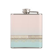 Adorable Girl Niedliche Eule Flachmann (Rückseite)