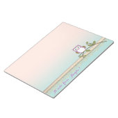 Adorable Girl Niedliche Eule, Personalisiert Notizblock (angewinkelt)