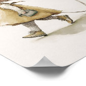 Adorable Girl Walking Dinosaurier Wand Art Poster (Ecke)