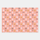 Adorable & Girlie Halloween Wrapping Paper Sheets Geschenkpapier Set (Vorderseite)