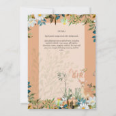 Adorable GIRLS Woodland Deer Baby Shower Coral Einladung (Rückseite)