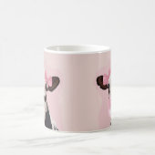 Adorable Girly Cow Bubblegum Pink Kaffeetasse (Mittel)
