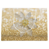 Adorable Girly, Daisy, Glittery, Bokeh Große Geschenktüte (Vorderseite)