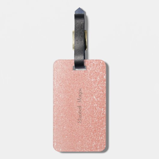 Adorable Girly, Daisy, Glittery, Bokeh, Personalis Gepäckanhänger (Rückseite vertikal)