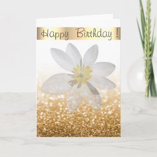 Adorable Girly, Daisy, Glittery, Bokeh, Personalis Karte