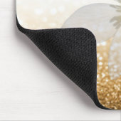 Adorable Girly, Daisy, Glittery, Bokeh, Personalis Mousepad (Ecke)