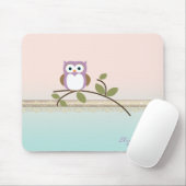 Adorable Girly Niedlich Owl Personalisiert Mousepad (Mit Mouse)