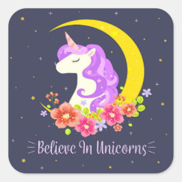 Adorable Glaube an Unicorns Sticker Siegel