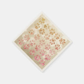 Adorable Glitzer Dog Paw Prints, Bokeh Serviette (Ecke)