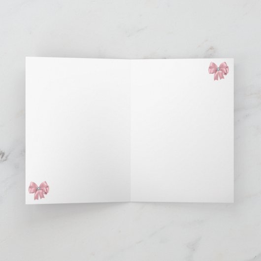 Adorable Glitzer High Heels, Tiara, Lace, Balloons Karte (Innenseite)