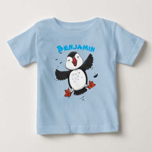 Adorable, glückliche Puffsillustrierung des Cartoo Baby T-shirt (Vorderseite)