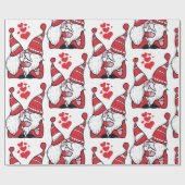 Adorable Gnome Kisses Geschenkpapier (Flach)
