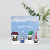 Adorable Gnome Posse Karte (Stehend Vorderseite)