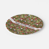 Adorable Gnome und Pilze Personalisiert Pappteller (Schrägansicht)