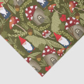 Adorable Gnome und Pilze Seidenpapier (Detail)