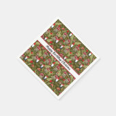 Adorable Gnomen und Pilze Personalisierte Papier Serviette (Ecke)