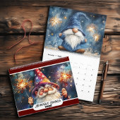 Adorable Gnomes 2026 Medium Zwei Seiten Kalender
