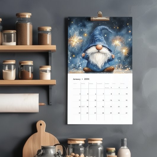 Adorable Gnomes 2026 Single Page Kalender