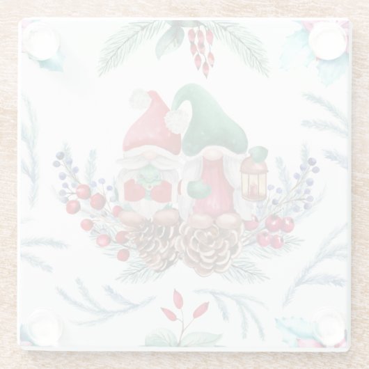 Adorable Gnomes Glasuntersetzer (Rückseite)