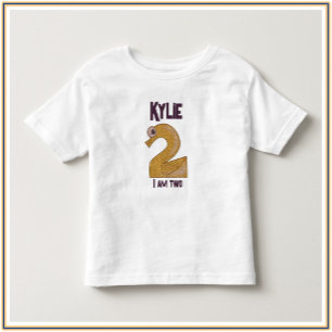 Adorable Gold & Dark Lila bin ich ZWEI Kleinkind T T-shirt
