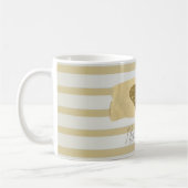 Adorable Gold Glitzer Hörer Streifen-I Liebe Sie Kaffeetasse (Links)