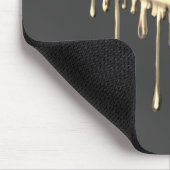 Adorable Gold Metallic Dripping Lips Mousepad (Ecke)