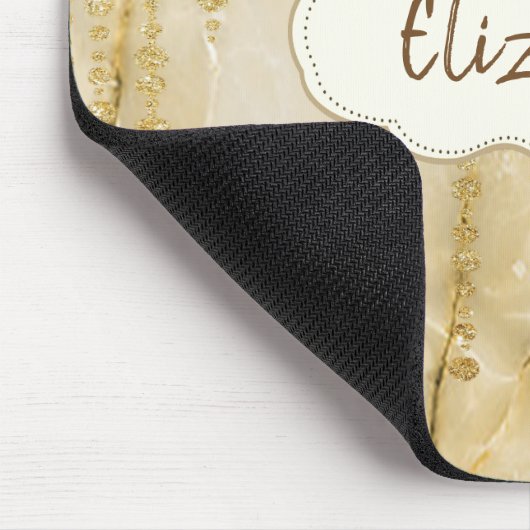 Adorable Golddiamanten, Marmor - Personalisiert Mousepad (Ecke)