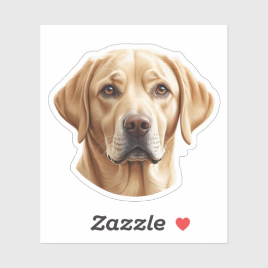 Adorable Golden Retriever Puppy Sticker - Niedlich (Blatt)