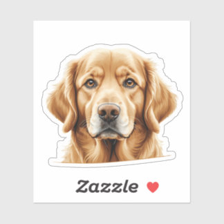 Adorable Golden Retriever Sticker - Niedlicher Hun