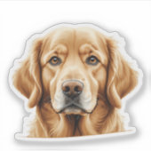 Adorable Golden Retriever Sticker - Niedlicher Hun (Vorderseite)
