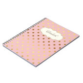 Adorable Goldpolka-Dosen, Personalisiert Notizblock (Linke Seite)