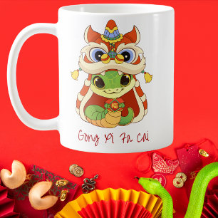 Adorable Gong Xi Fa Cai Jahr der Schlange Kaffeetasse