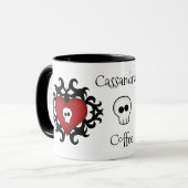 Adorable Goth Schädelherz Tasse (Vorderseite Links)