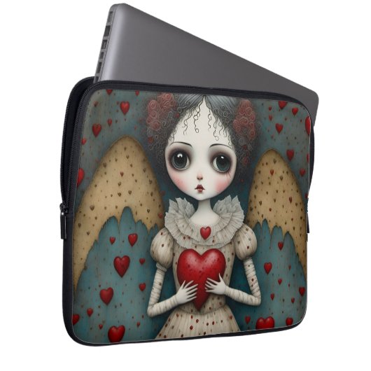 Adorable Gothic Valentine Doll Laptopschutzhülle (Vorne Rechts)