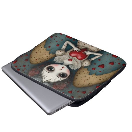 Adorable Gothic Valentine Doll Laptopschutzhülle (Vorne Knopf)