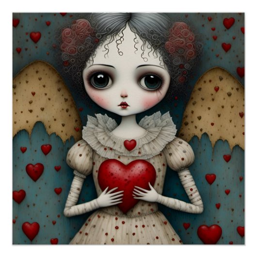 Adorable Gothic Valentine Doll Poster (Vorderseite)