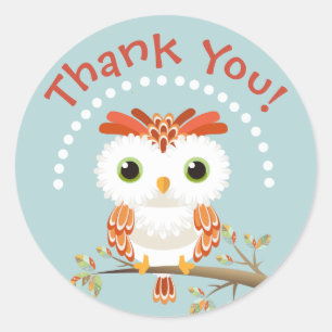 Adorable Graphic Owl Danke Stickers