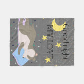 Adorable graue Muster Kinder Fleecedecke (Vorderseite (Horizontal))