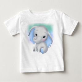 ADORABLE GRAUELEFANG MIT BLAUEN OHREN BABY T-SHIRT