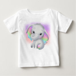 ADORABLE GRAUELEFANG MIT FARBEN OHREN BABY T-SHIRT