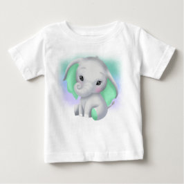 ADORABLE GRAUELEFANG MIT GRÜNEN OHREN BABY T-SHIRT